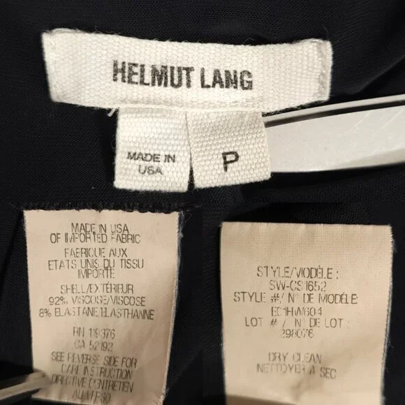 HELMUT LANG Faint Dress Size P Black High Slit Jersey Cutouts Sleeveless *READ* - Picture 11 of 14